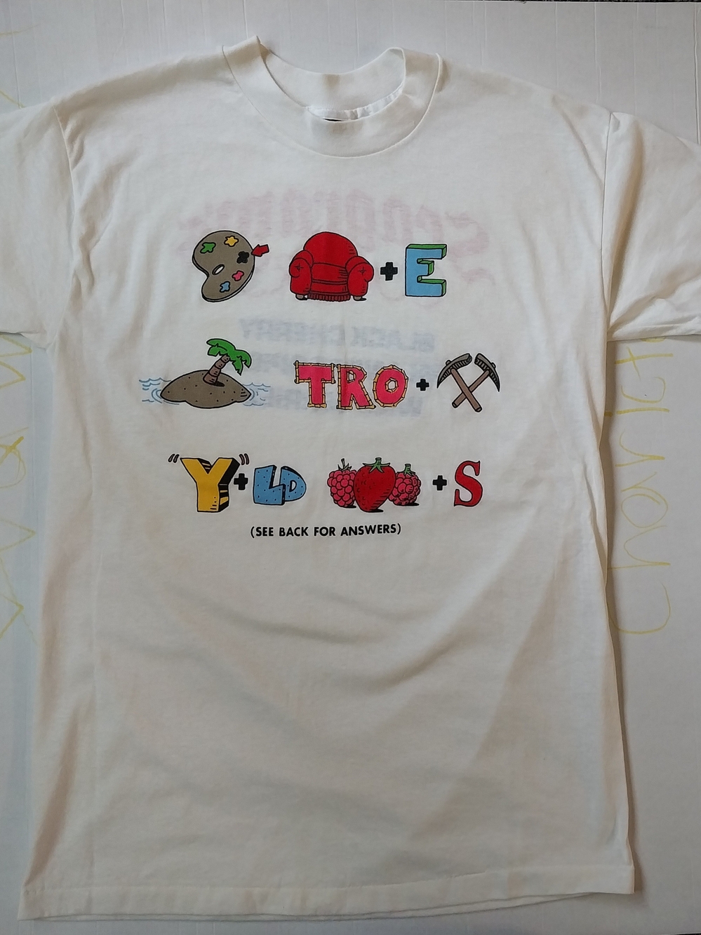 Vintage 90s Seagram's Single Stich Graphic Tee Size M